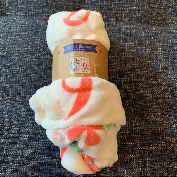 Other - ☀️ 3/$15 INFANT MONTHLY MILESTONE BLANKET ANIMAL THEME W/PINK FRAME
